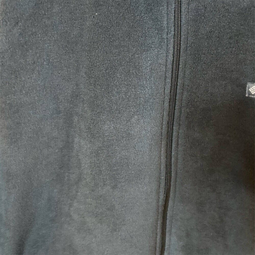 Columbia Steens Mountain Black Gray Fleece Vest Men's 3XL Full Zip Comfort - Picture 2 of 6